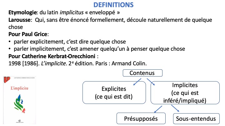 IMPLICITES DEFINITIONS